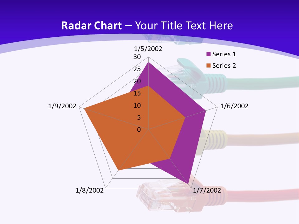 Lan Cable In Colorful Colors PowerPoint Template
