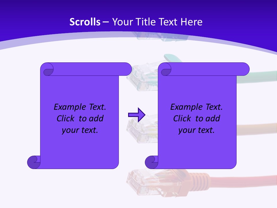 Lan Cable In Colorful Colors PowerPoint Template