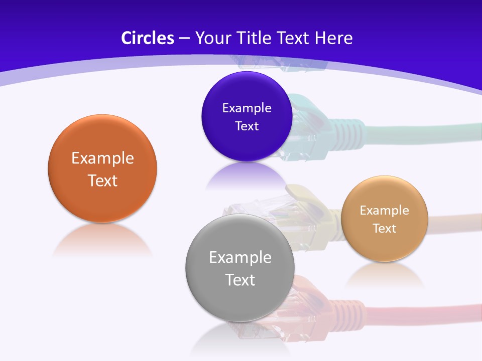 Lan Cable In Colorful Colors PowerPoint Template