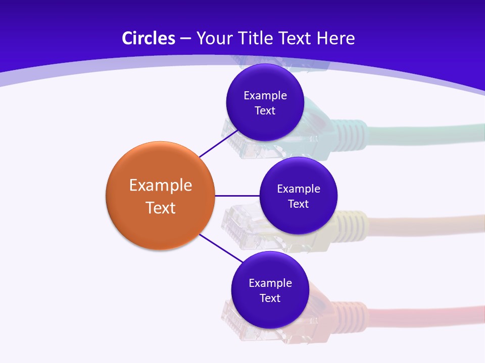 Lan Cable In Colorful Colors PowerPoint Template