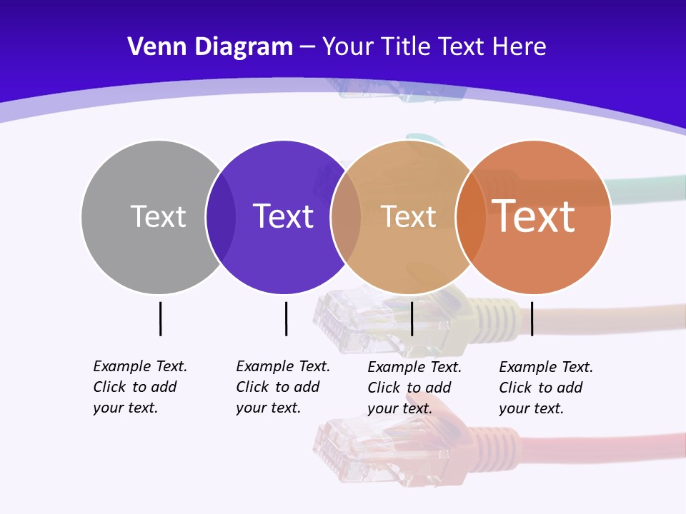 Lan Cable In Colorful Colors PowerPoint Template