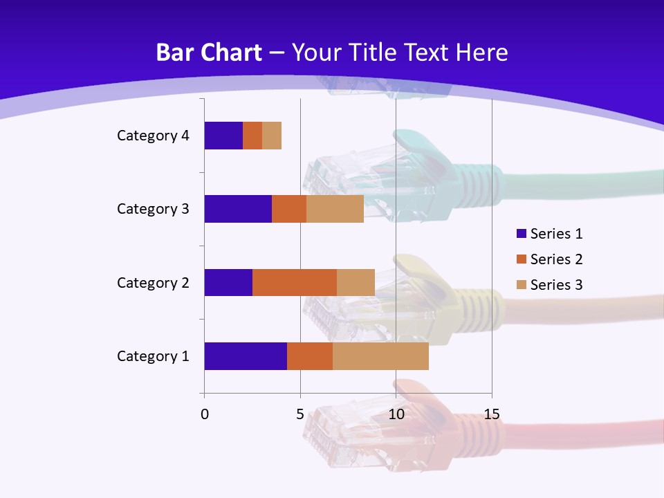 Lan Cable In Colorful Colors PowerPoint Template
