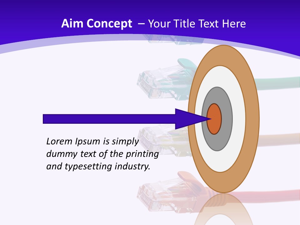 Lan Cable In Colorful Colors PowerPoint Template