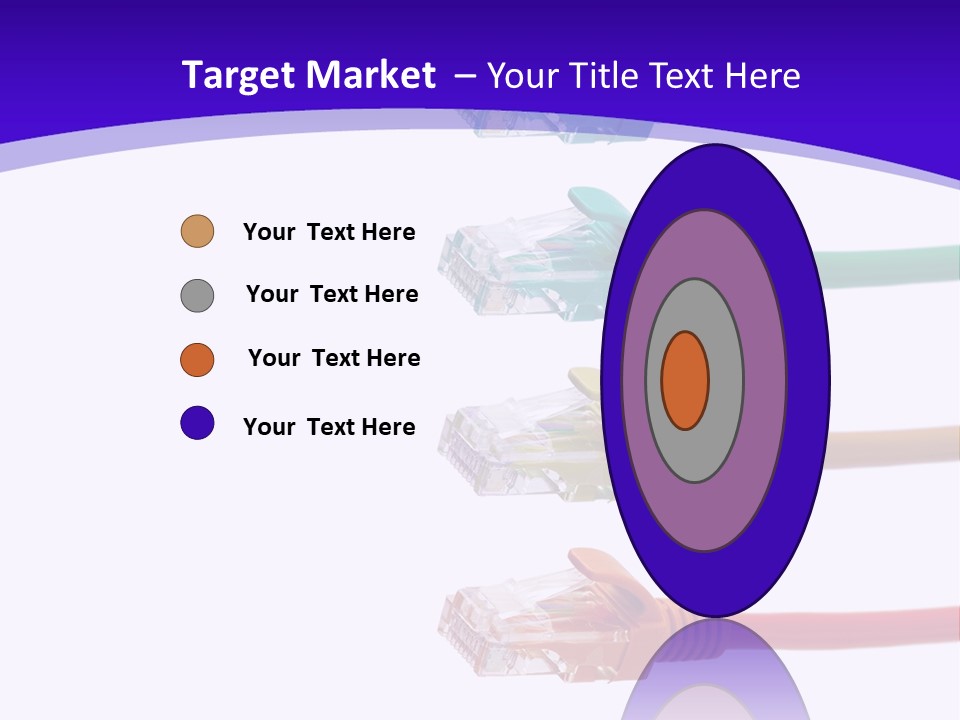 Lan Cable In Colorful Colors PowerPoint Template