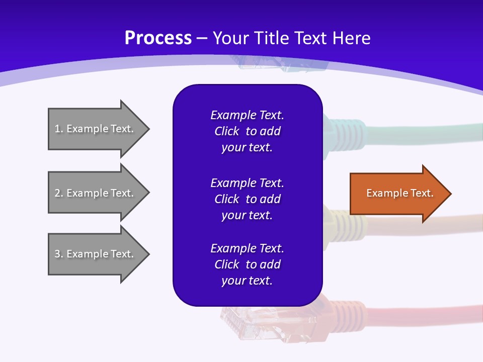 Lan Cable In Colorful Colors PowerPoint Template