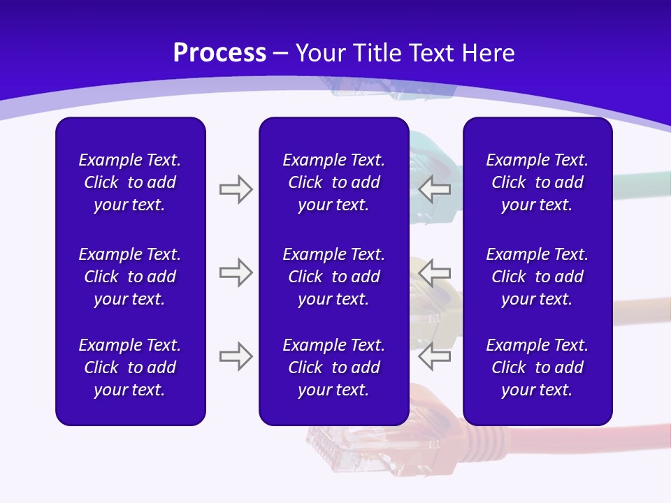 Lan Cable In Colorful Colors PowerPoint Template