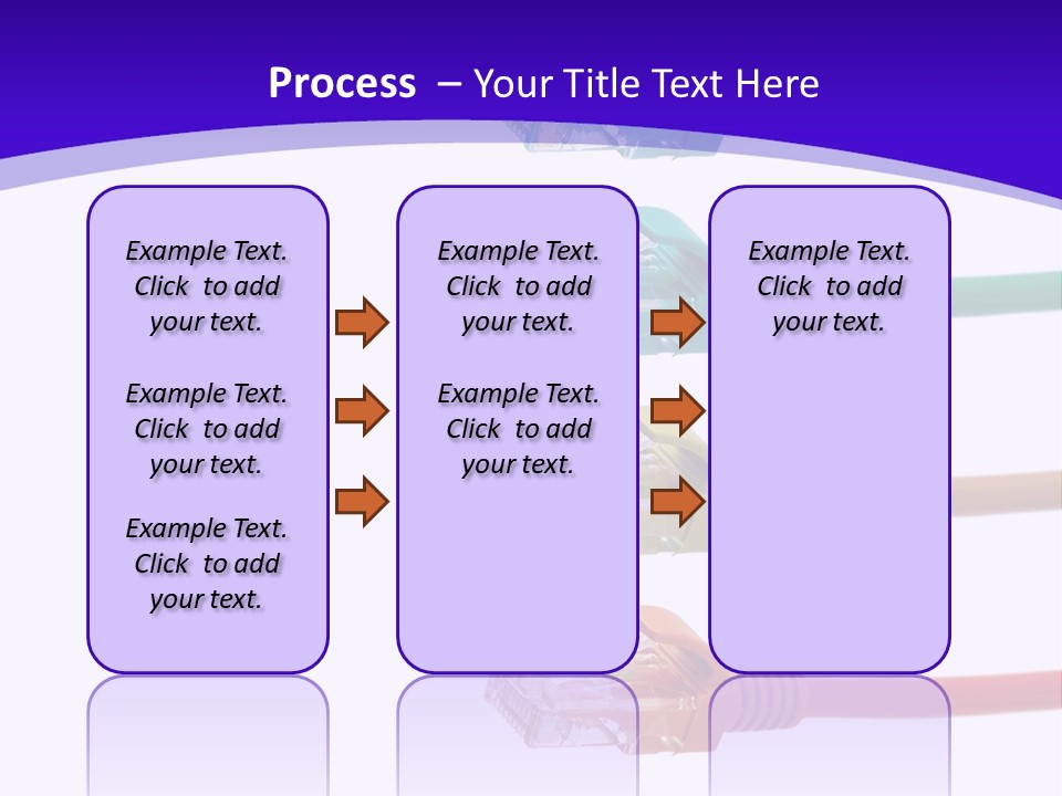 Lan Cable In Colorful Colors PowerPoint Template