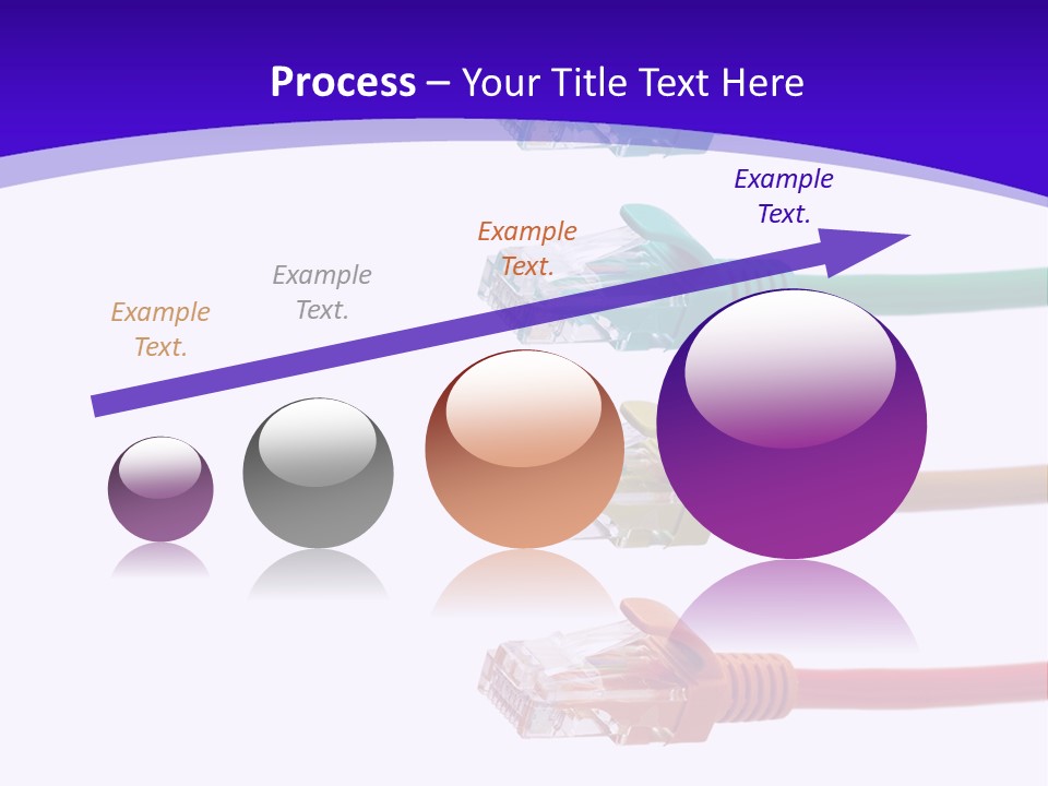 Lan Cable In Colorful Colors PowerPoint Template