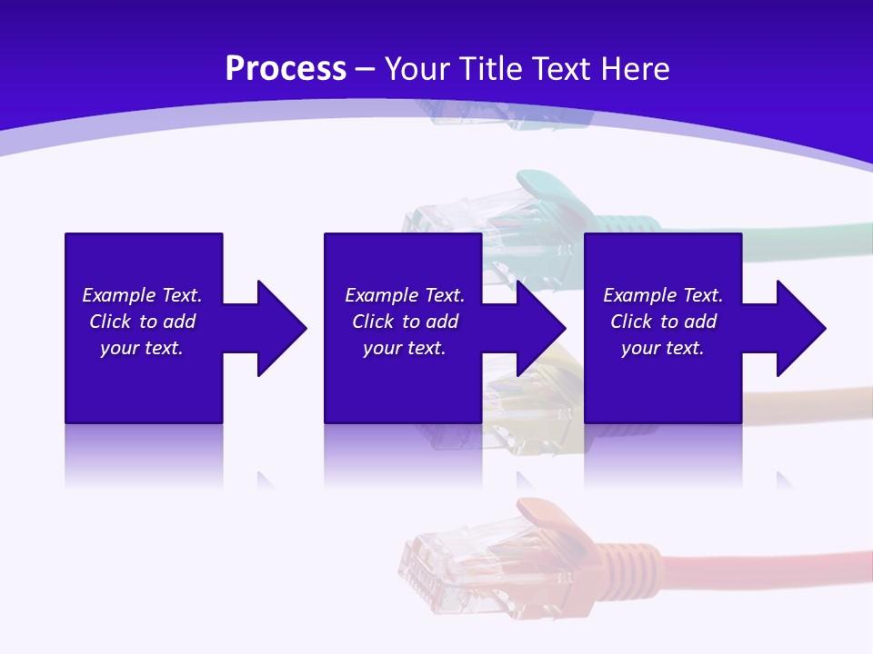 Lan Cable In Colorful Colors PowerPoint Template