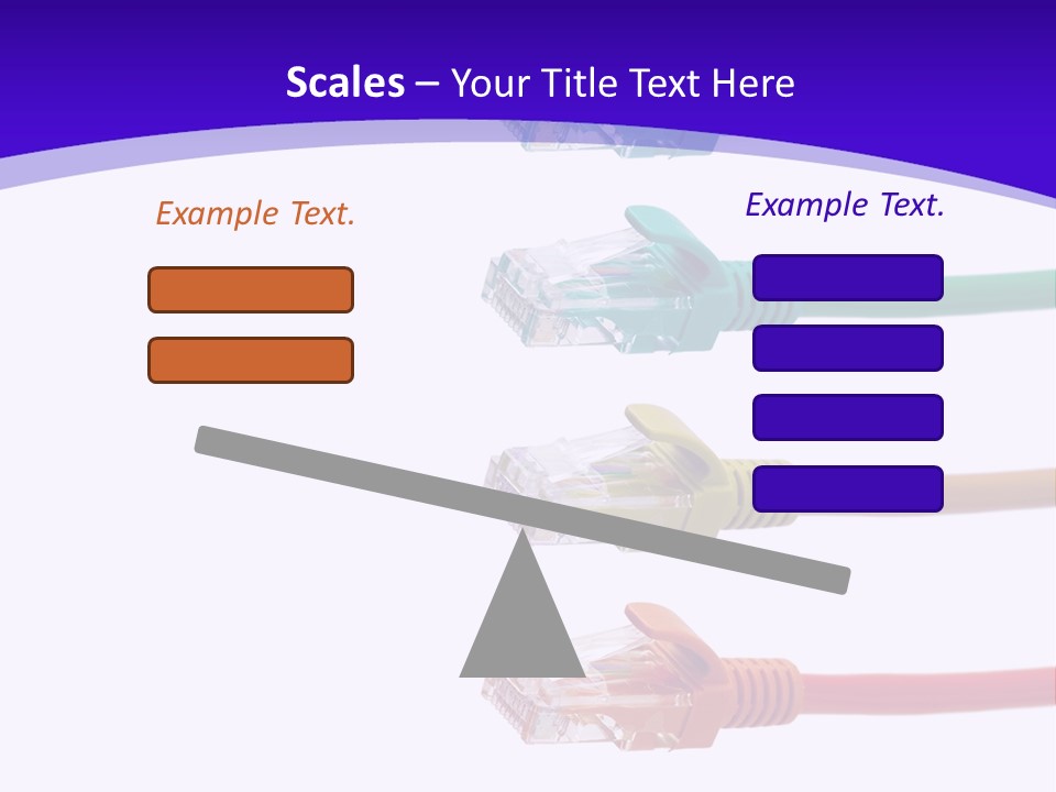 Lan Cable In Colorful Colors PowerPoint Template