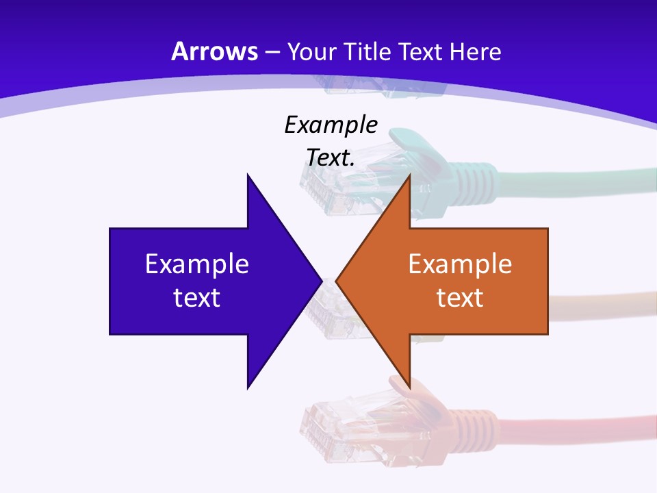 Lan Cable In Colorful Colors PowerPoint Template