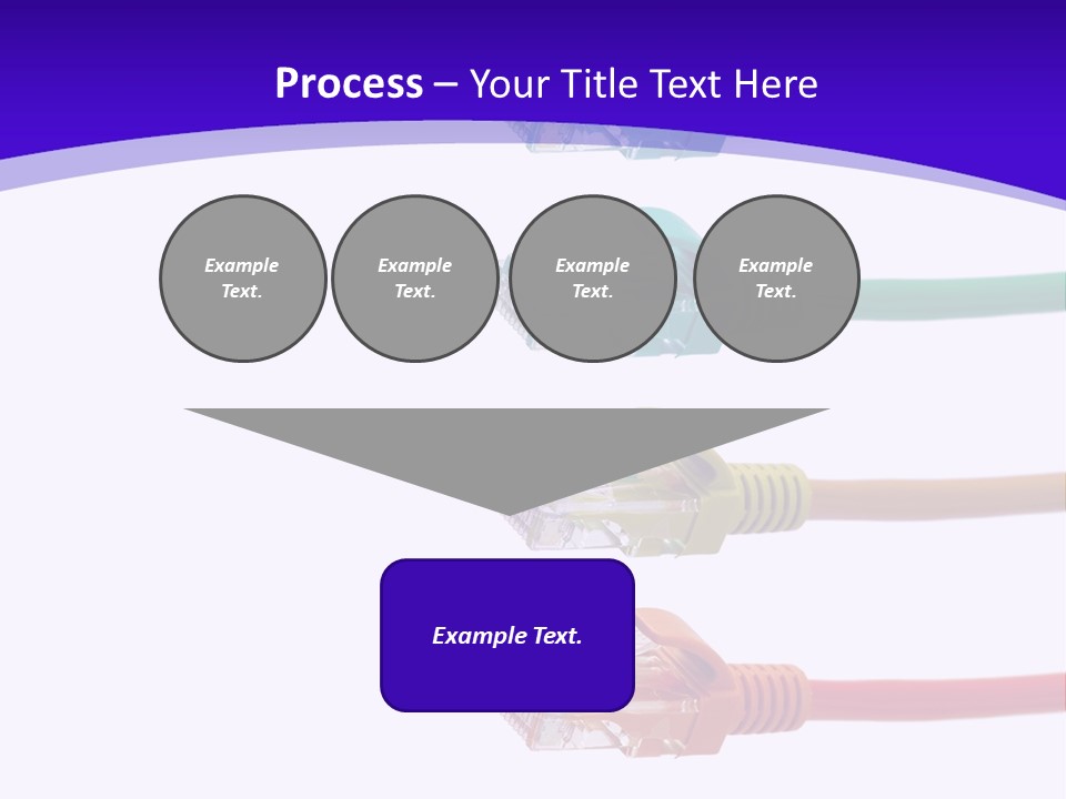 Lan Cable In Colorful Colors PowerPoint Template