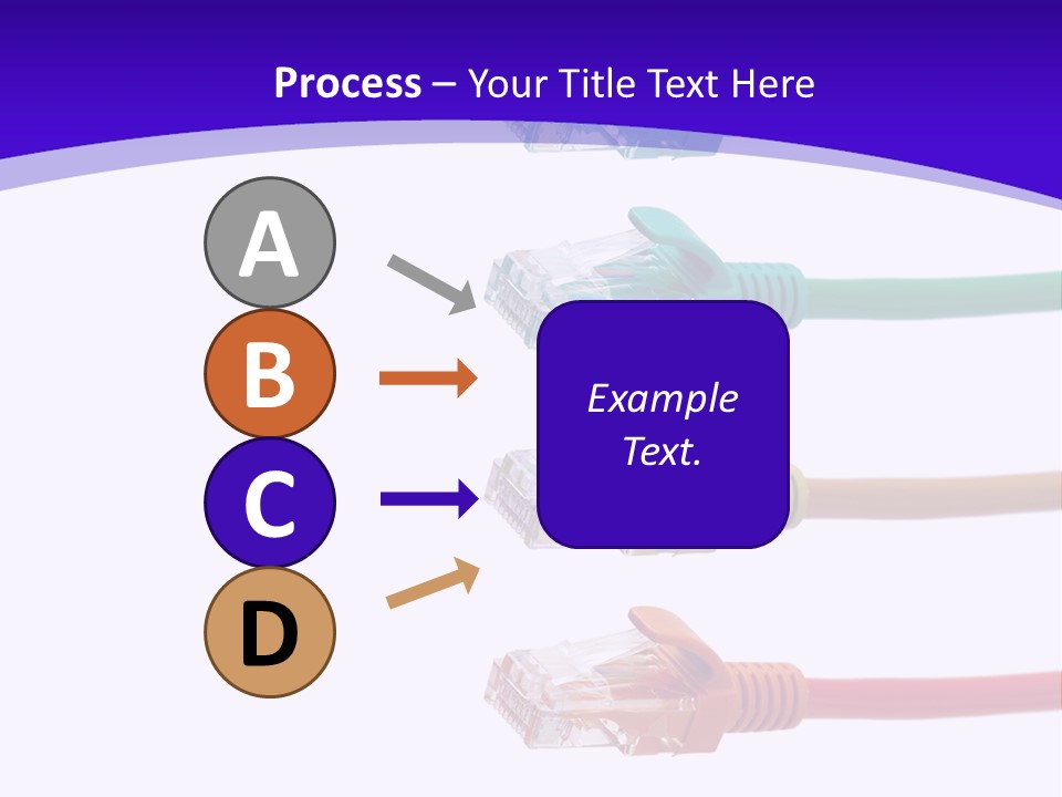 Lan Cable In Colorful Colors PowerPoint Template