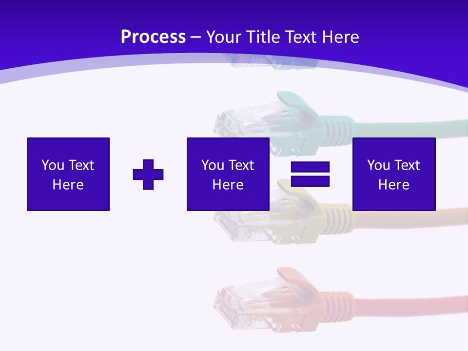 Lan Cable In Colorful Colors PowerPoint Template