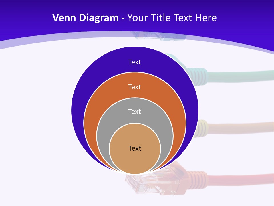 Lan Cable In Colorful Colors PowerPoint Template