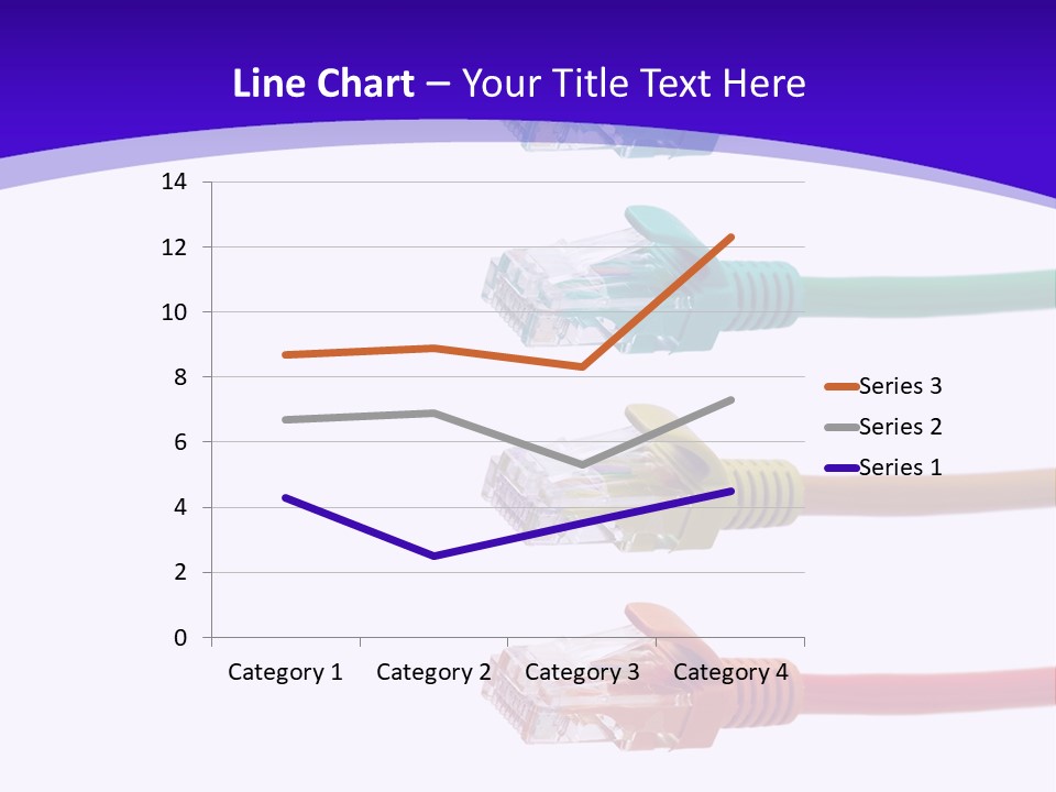 Lan Cable In Colorful Colors PowerPoint Template