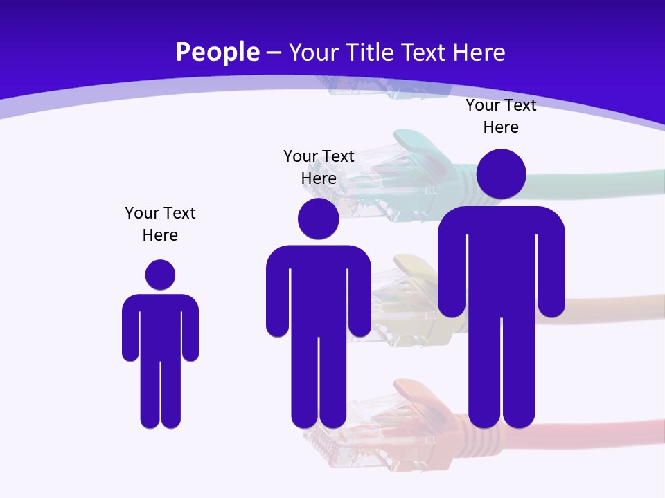 Lan Cable In Colorful Colors PowerPoint Template