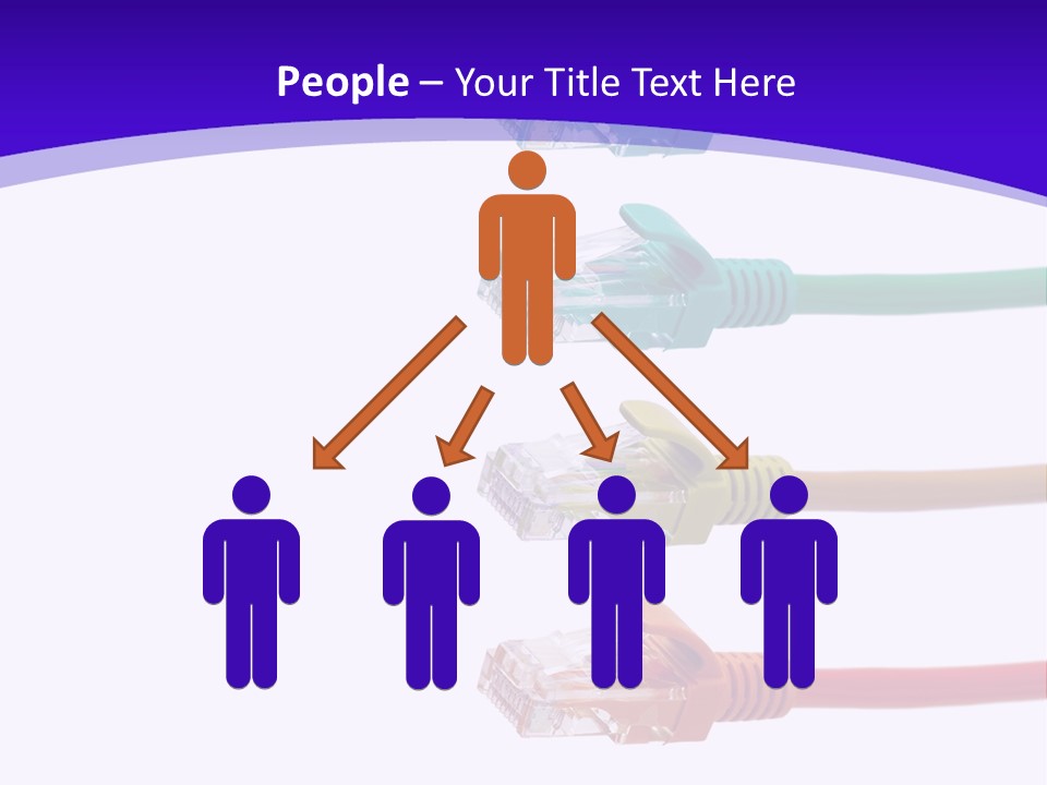 Lan Cable In Colorful Colors PowerPoint Template