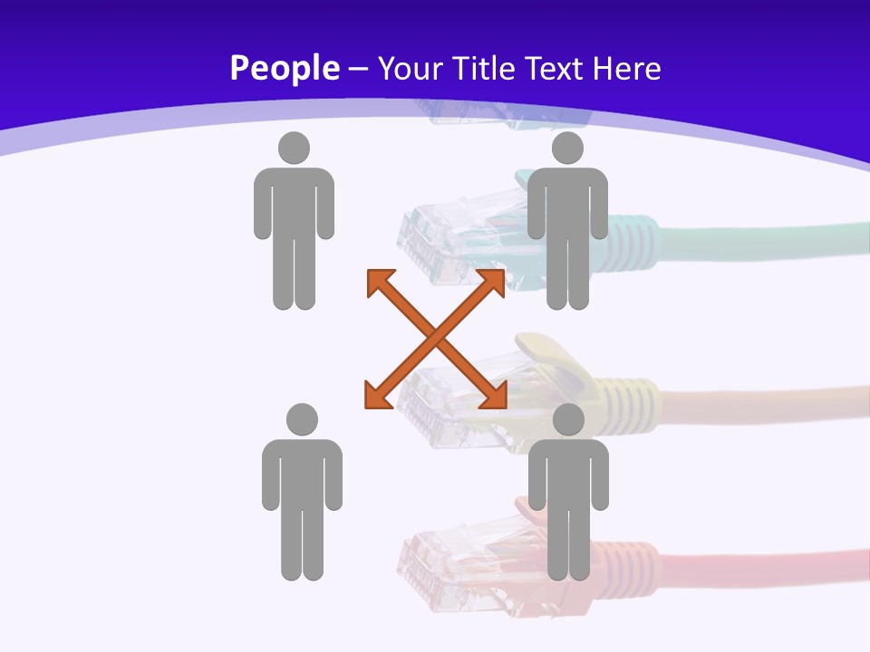 Lan Cable In Colorful Colors PowerPoint Template