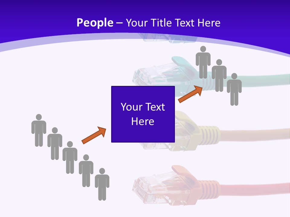 Lan Cable In Colorful Colors PowerPoint Template