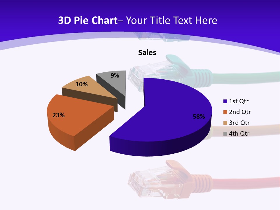 Lan Cable In Colorful Colors PowerPoint Template