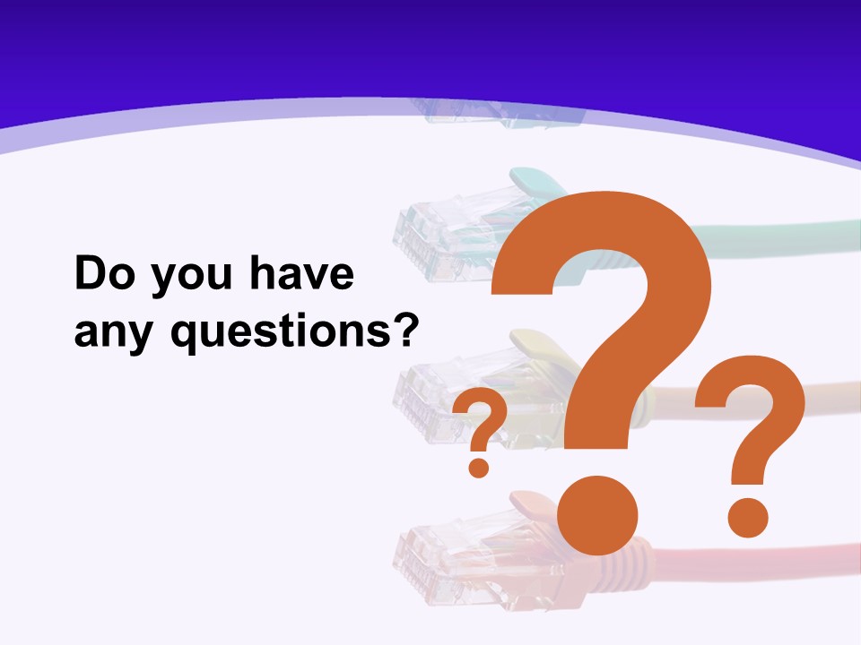 Lan Cable In Colorful Colors PowerPoint Template