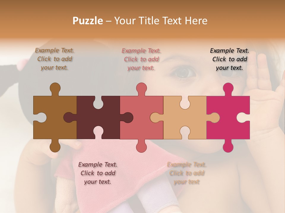 A Little Girl Laying On Top Of A Bed Holding A Stuffed Animal PowerPoint Template