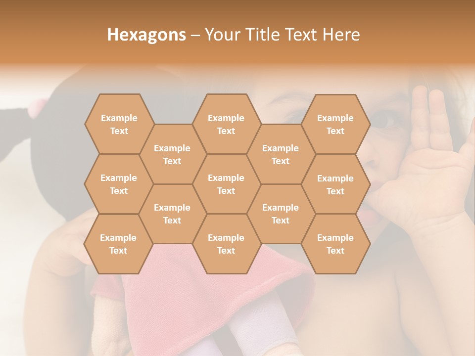 A Little Girl Laying On Top Of A Bed Holding A Stuffed Animal PowerPoint Template