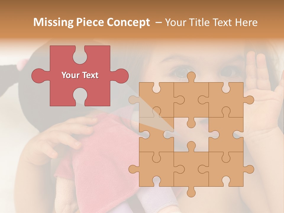 A Little Girl Laying On Top Of A Bed Holding A Stuffed Animal PowerPoint Template