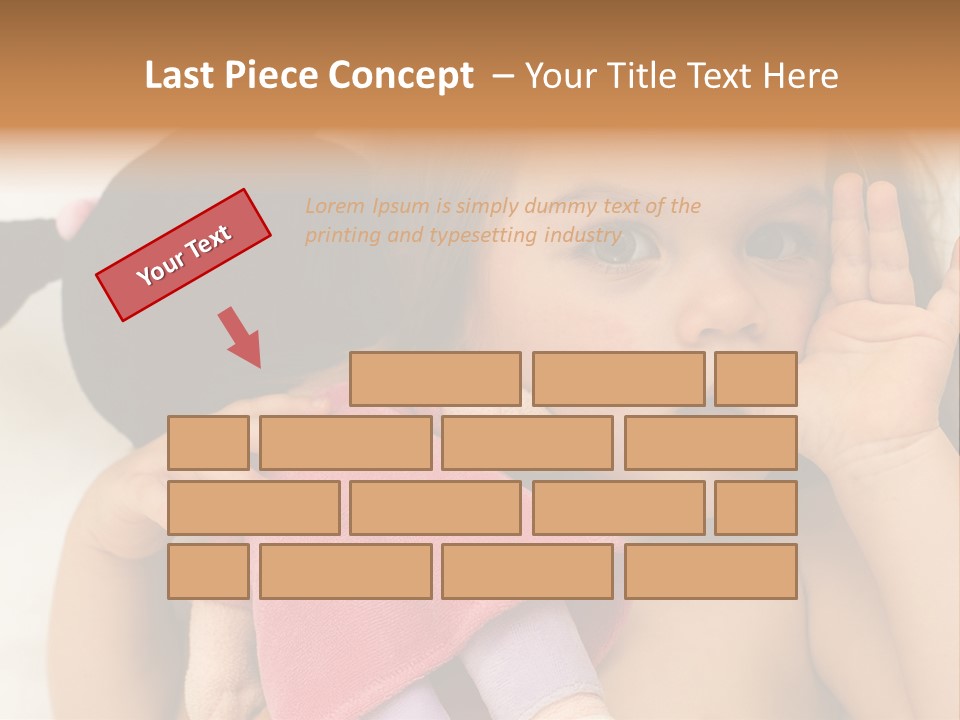 A Little Girl Laying On Top Of A Bed Holding A Stuffed Animal PowerPoint Template