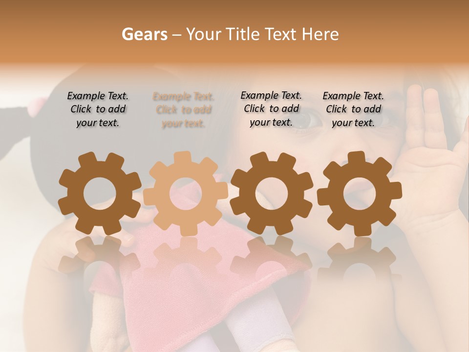 A Little Girl Laying On Top Of A Bed Holding A Stuffed Animal PowerPoint Template