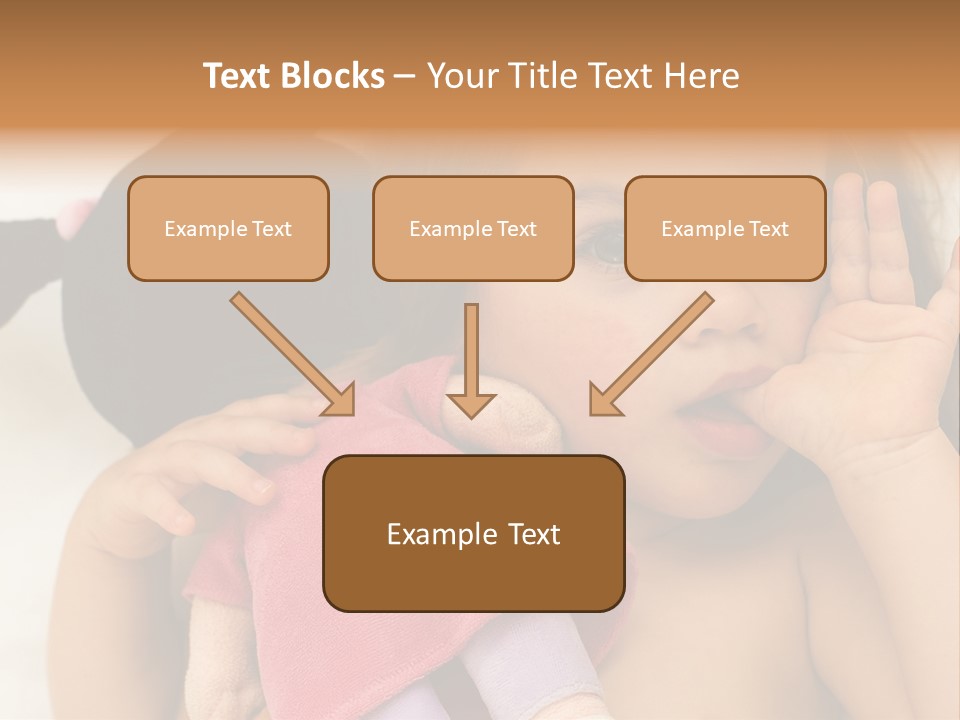 A Little Girl Laying On Top Of A Bed Holding A Stuffed Animal PowerPoint Template