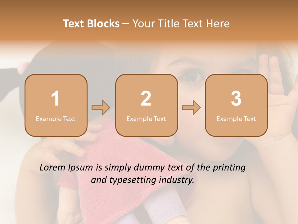 A Little Girl Laying On Top Of A Bed Holding A Stuffed Animal PowerPoint Template