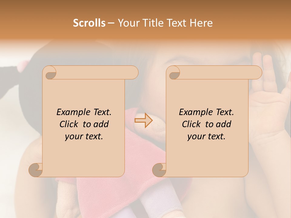 A Little Girl Laying On Top Of A Bed Holding A Stuffed Animal PowerPoint Template