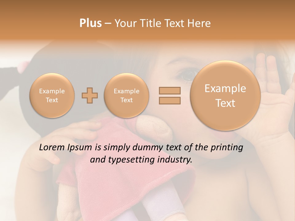 A Little Girl Laying On Top Of A Bed Holding A Stuffed Animal PowerPoint Template