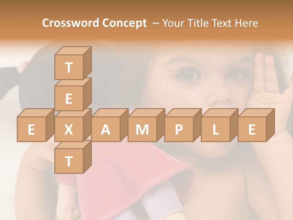 A Little Girl Laying On Top Of A Bed Holding A Stuffed Animal PowerPoint Template