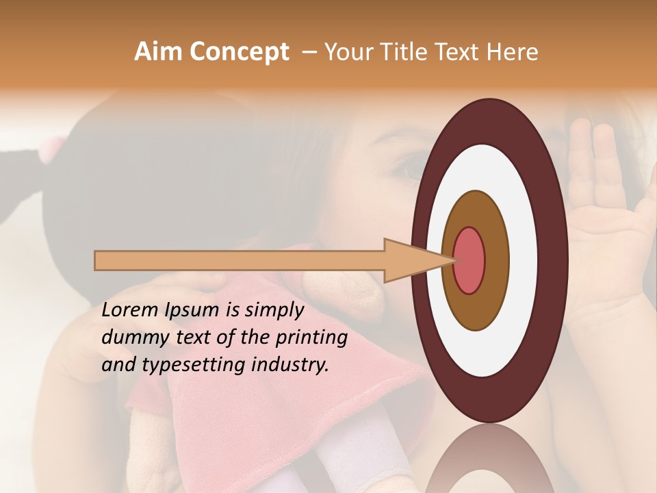 A Little Girl Laying On Top Of A Bed Holding A Stuffed Animal PowerPoint Template