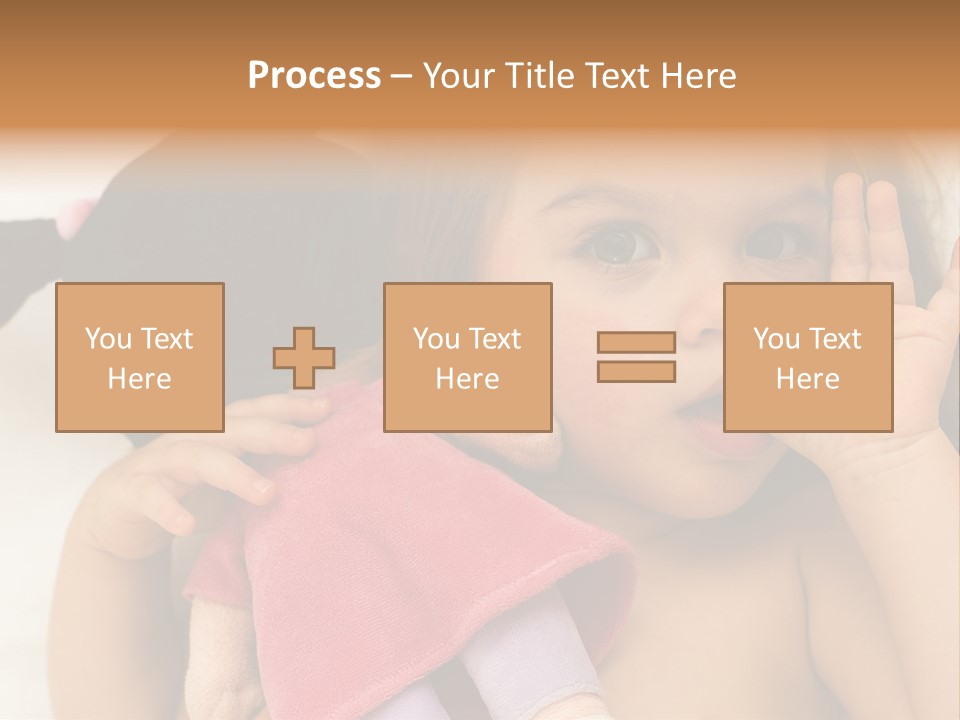 A Little Girl Laying On Top Of A Bed Holding A Stuffed Animal PowerPoint Template