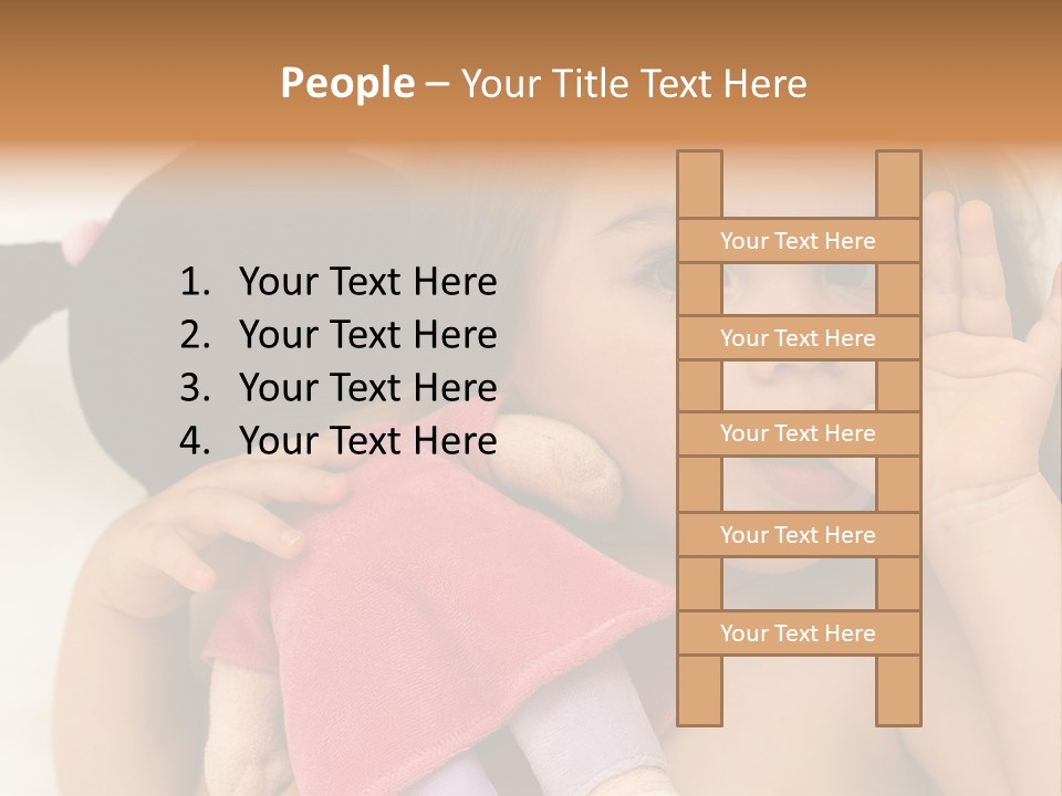 A Little Girl Laying On Top Of A Bed Holding A Stuffed Animal PowerPoint Template