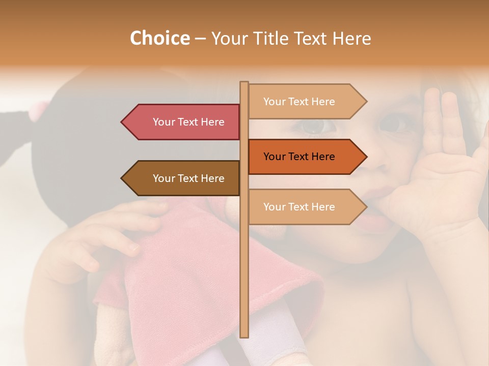 A Little Girl Laying On Top Of A Bed Holding A Stuffed Animal PowerPoint Template