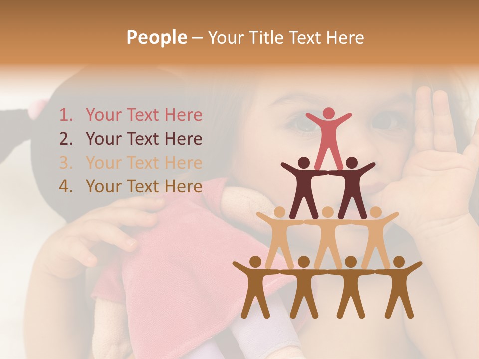 A Little Girl Laying On Top Of A Bed Holding A Stuffed Animal PowerPoint Template