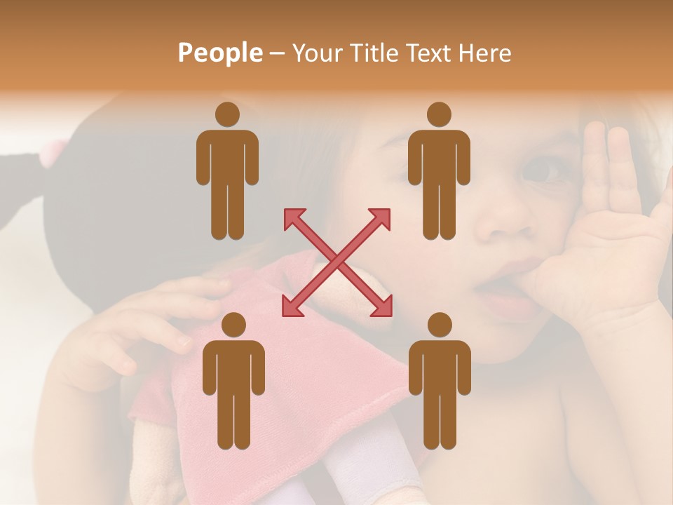 A Little Girl Laying On Top Of A Bed Holding A Stuffed Animal PowerPoint Template