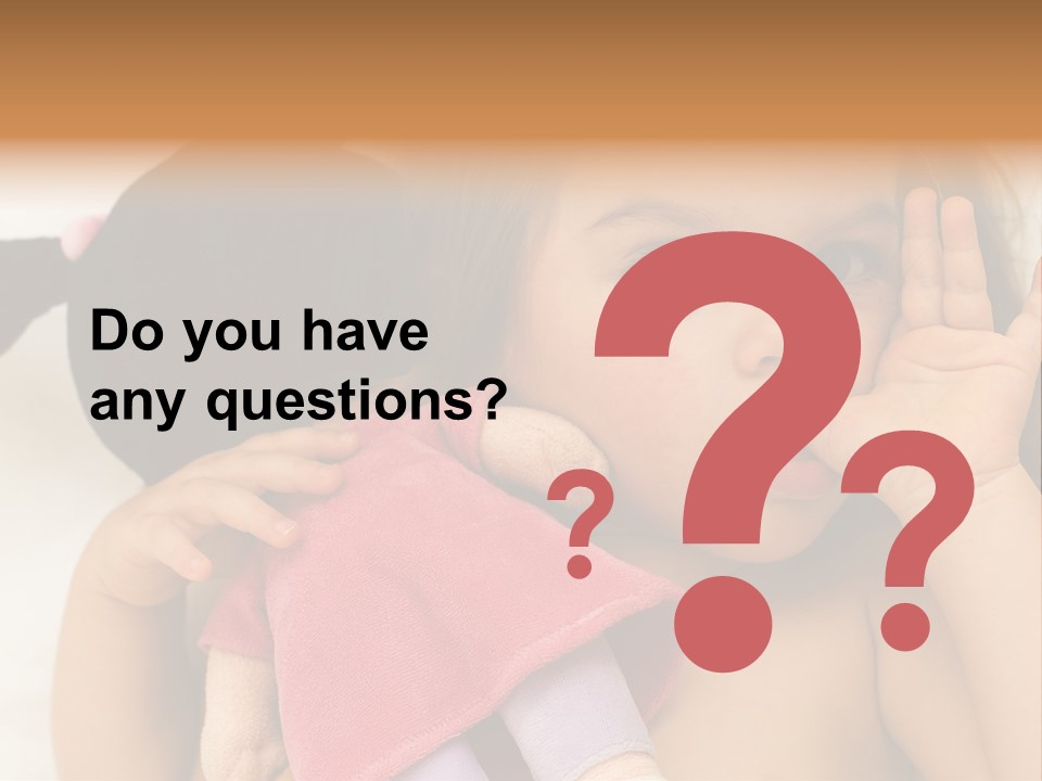 A Little Girl Laying On Top Of A Bed Holding A Stuffed Animal PowerPoint Template