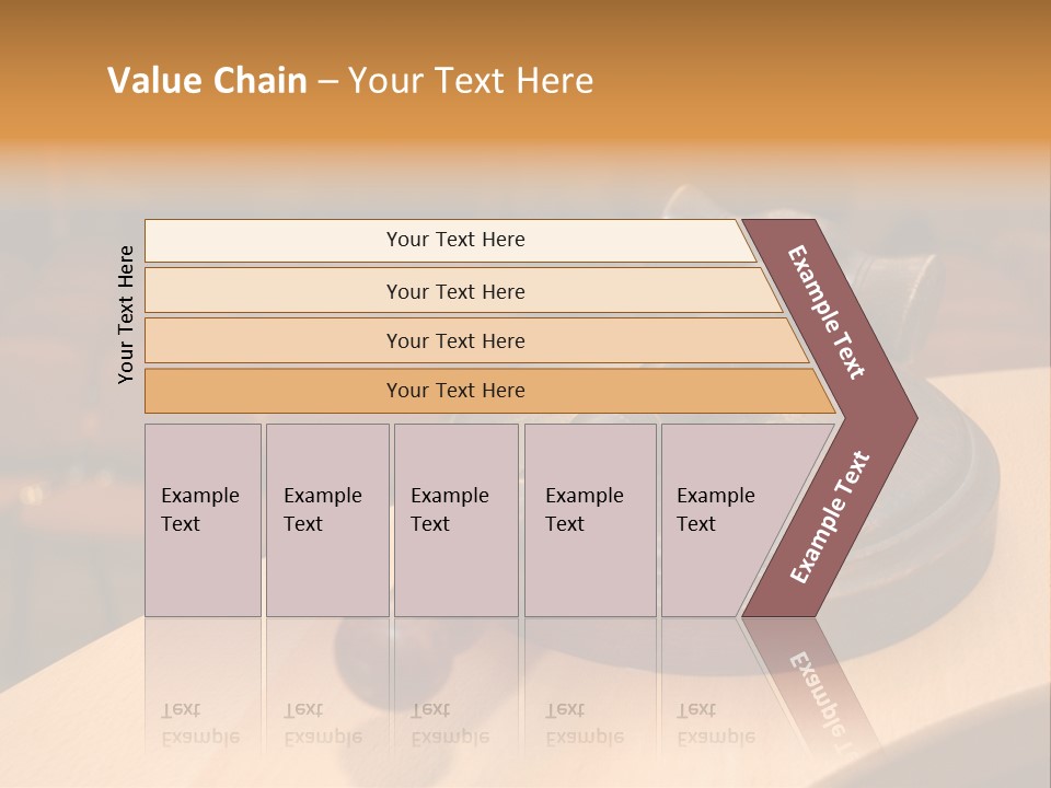 A Judge's Gaven Sitting On Top Of A Table In Front Of A PowerPoint Template