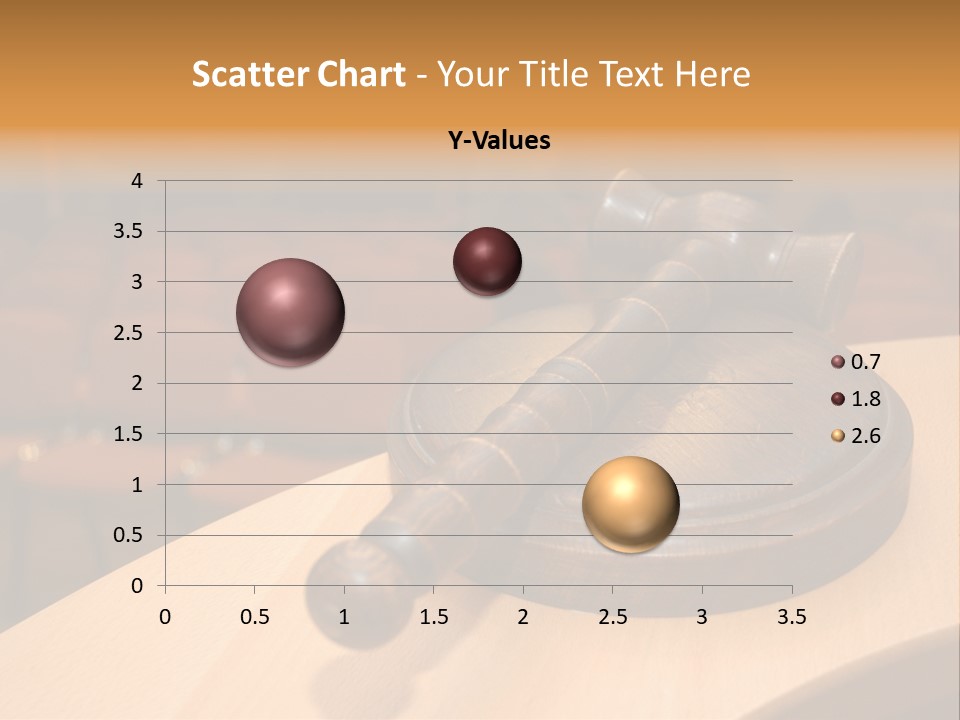 A Judge's Gaven Sitting On Top Of A Table In Front Of A PowerPoint Template