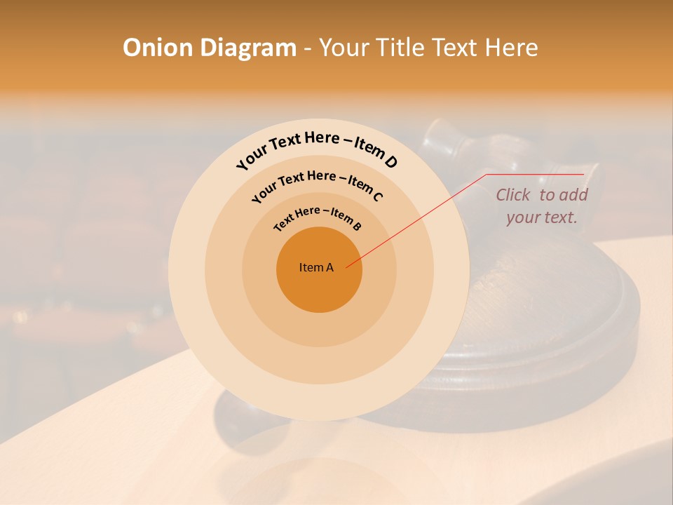 A Judge's Gaven Sitting On Top Of A Table In Front Of A PowerPoint Template