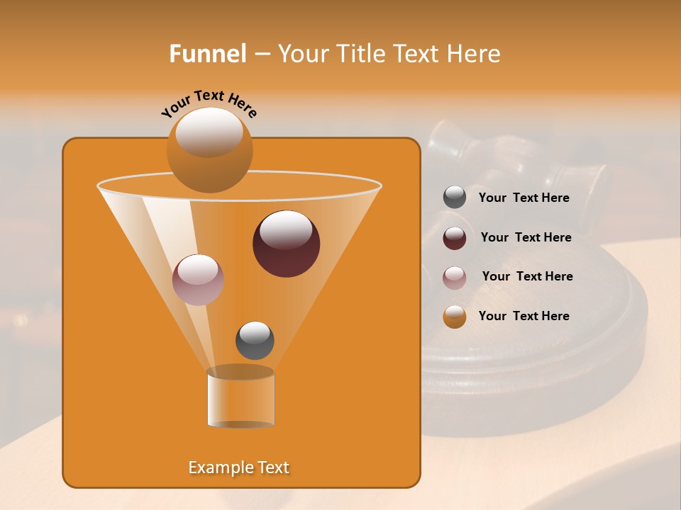 A Judge's Gaven Sitting On Top Of A Table In Front Of A PowerPoint Template