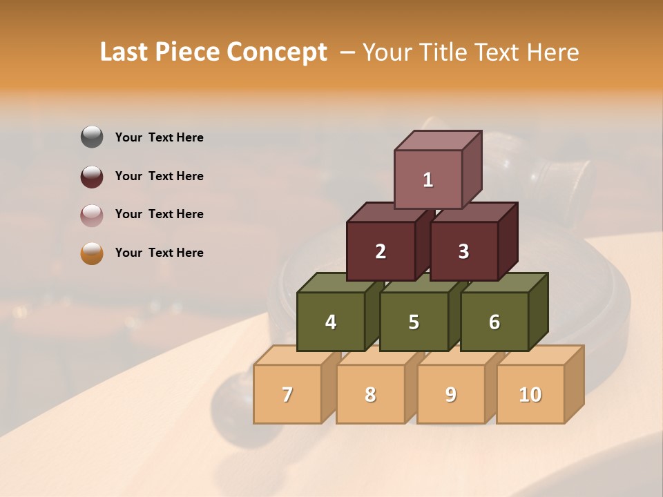 A Judge's Gaven Sitting On Top Of A Table In Front Of A PowerPoint Template