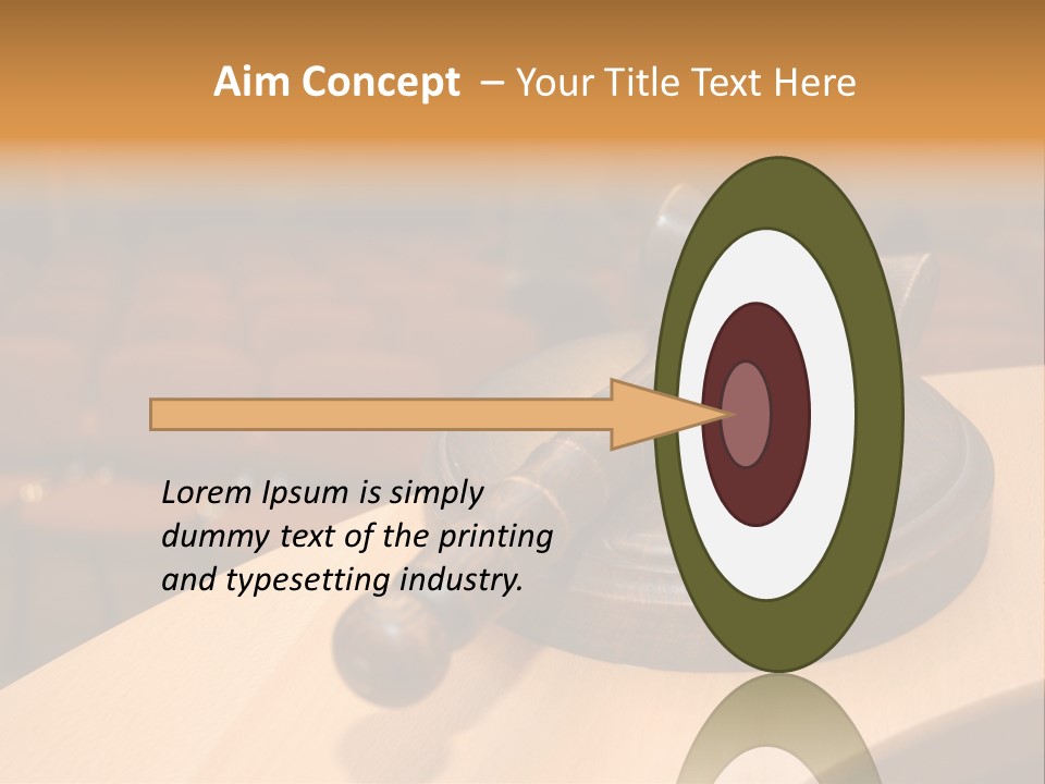 A Judge's Gaven Sitting On Top Of A Table In Front Of A PowerPoint Template