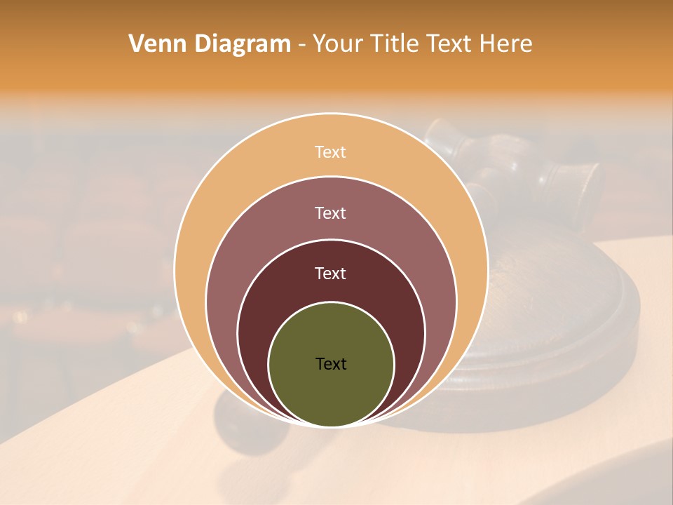 A Judge's Gaven Sitting On Top Of A Table In Front Of A PowerPoint Template